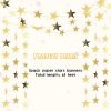 Spakon 65 Feet Glitter Star Paper Garland Banner Hanging Decoration Star Streamers Double Side 2026 Graduation Decorations for Wedding Birthday Festival New Year Party Decoration (Gold)