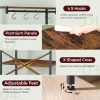 MAHANCRIS Bakers Rack with Drawer, Microwave Stand with Power Outlet, Coffee Bar Station with 4 Hooks, Kitchen Storage Shelf Rack 4 Tiers, for Kitchen, Dining Room, Rustic Brown and Black BRHR48E01