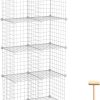 CT0429775JS_1 C&AHOME Wire Cube Storage, 8-Cube Organizer Metal C Grids Storage, White | Storage Bins Shelving, Modular Shelves, DIY Closet Cabinet Ideal for Living Room, Home, Office