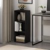 CT0429792JS_1 Furinno LUDER Book Shelf, 3-Cube Bookcase, Bookshelf, Open Storage Shelf, 9.3 x 12 x 31.5 Inches, for Home Office, Living Room, Darkwood