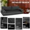 CT0430496JS_3 Outdoor Twin Size Mattress Cover for Swing Bed, 6inch Twin Size Outdoor Porch Swing Bed Cushion Cover,Fitted Sheet Covers Daybed Cushion Bolster Pillow, Only Covers