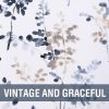 H.VERSAILTEX Blackout Curtains for Living Room Darkening Thermal Insulated Panels 84 Inch Long Light Blocking Grommet Curtains/Drapes, 2 Panels, Vintage Classical Floral Printing Bluestone and Taupe