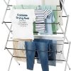 Displays By Jack Portable Collapsible Clothing Dryer Rack, Foldable Drying Rack for Clothes, Lingerie, Towels, Linens, Laundry Home Apartment Must Haves, Metal Chrome Finish