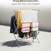 Displays By Jack Portable Collapsible Clothing Dryer Rack, Foldable Drying Rack for Clothes, Lingerie, Towels, Linens, Laundry Home Apartment Must Haves, Metal Chrome Finish