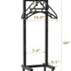 Artigarden Outdoor Garden Hose Holder Freestanding with 4 Spikes, Heavy Duty Metal Water Hose Reel Stand Hanger Rack Organizer Holds Storage 150ft Hose for Outside Yard Lawn, Black