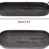 Hipiwe Industrial Style Metal Iron Tray Rustic Galvanized Serving Trays | Home Decorative Centerpiece Tray for Coffee Table, Farmhouse Breakfast Serving Tray with Handles (Oval)