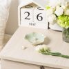 Mecaikru Ceramic Trinket Dish, 4in Ring Tray with Kiln Glaze Jewelry Dish | Raised edges keep tiny accessories gathered in one spot, keeping earrings, necklaces and keys easy to see and reach.