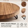 WILDMOS Decorative Round Wood Riser for Display,Pedestal Tray for Home or Kitchen and Bathroom Countertop Organizer,Farmhouse Kitchen Counter Decor Tray. (10-inch)