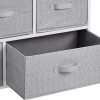 Amazon Basics Extra Wide Fabric 5-Drawer Storage Organizer Unit for Bedroom Closet, White