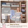 GRANNY SAYS Purse Organizer for Closet, Large, Gray, 3-Pack | Trapezoid Storage Bins, Closet Organizer Bins for Shelf, Fabric Clothing Organizer, Closet Organizers and Storage