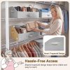 GRANNY SAYS Purse Organizer for Closet, Large, Gray, 3-Pack | Trapezoid Storage Bins, Closet Organizer Bins for Shelf, Fabric Clothing Organizer, Closet Organizers and Storage