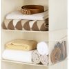 StorageWorks 3-Shelf Hanging Closet Organizer with Half Compartment