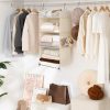 StorageWorks 3-Shelf Hanging Closet Organizer with Half Compartment