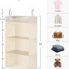 StorageWorks 3-Shelf Hanging Closet Organizer with Half Compartment