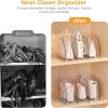 Ronlap Purse Storage Organizer for Closet Clear Shelf Dividers Rack, 2 Pack