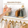 CT0433558JS_2 GoMaihe Purse Organizer for Closet: Adjustable Clear Handbag Storage Shelf | Plastic Clutch Dividers | Minimal | Keep Purses upright