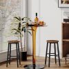 HOOBRO Bar Stools, Barstools Set of 2,Counter Height Barstools, 24.8" Bar Stools for Kitchen Island, Industrial Bar Chairs, for Dining Room, Kitchen, Bar, Rustic Brown and Black BF07BY01G1