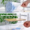 iCASA 5 in 1 Trash Bag Holder Dispenser Dishwasher & Laundry Pods Container | Large Stackable Under Sink Organizer Garbage Bag Dispenser for 13/30/33 Gallon Bags, Kitchen Pantry Clear Storage Bins