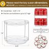 CT0433885JS_2 2 Tier Non-Skid Acrylic Lazy Susan Turntable Organizer - Rotating Spice Rack - Spinning Organization Tray for Kitchen, Pantry, Countertop, Closet, Bathroom, Vanity, Medicine Cabinet Organizing, 9.25''