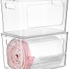 Vtopmart 2 Pack Clear Trash Bag Holder, Stackable Garbage Bag Dispenser
