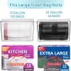 Vtopmart 2 Pack Clear Trash Bag Holder, Stackable Garbage Bag Dispenser