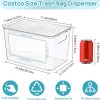 Vtopmart 2 Pack Clear Trash Bag Holder, Stackable Garbage Bag Dispenser