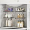 CT0433928JS_2 Vtopmart 3 Pack Clear Stackable Storage Drawers,Easy to Assemble Bathroom Organizers and Storage with handles,Plastic Drawers for Kitchen Pantry,Cabinet,Under Sink Organization | Tall, Medium and Small Pull-Out PET Drawers with Stackable Design for Bathroom Under-Sink Storage and Vertical Organization