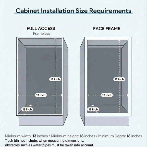 Pull Out Trash Can Under Cabinet & Under Sink, Heavy Duty Slider Organizer