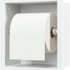 CT0434583JS_1 Neodrain White Recessed Toilet Paper Holder,for Standard/Mega Roll | 304 Stainless Steel,Built-in Wall Toilet Paper Holder ,Stylish Mega Roll Tissue Dispenser for Bathroom, RV