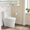 CT0434583JS_3 Neodrain White Recessed Toilet Paper Holder,for Standard/Mega Roll | 304 Stainless Steel,Built-in Wall Toilet Paper Holder ,Stylish Mega Roll Tissue Dispenser for Bathroom, RV