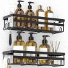 WOWBOX 2 Pack Adhesive Shower Caddies, No Drill Bathroom Shelves, Large | Stainless Steel Shower Shelf, Hanging Shower Organizers for Bathroom Storage, Home Decor, Bathroom Accessories