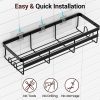 WOWBOX 2 Pack Adhesive Shower Caddies, No Drill Bathroom Shelves, Large | Stainless Steel Shower Shelf, Hanging Shower Organizers for Bathroom Storage, Home Decor, Bathroom Accessories