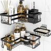StorageRight Corner Shower Caddy, Adhesive Shower Organizer with Hooks