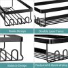 StorageRight Corner Shower Caddy, Adhesive Shower Organizer with Hooks