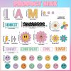 Affirmation Station Bulletin Board Decor Back to School Bulletin Board Smile Face Classroom Positive Sayings Paper Cutouts for First of Day School Classroom Chalkboard Wall Decor