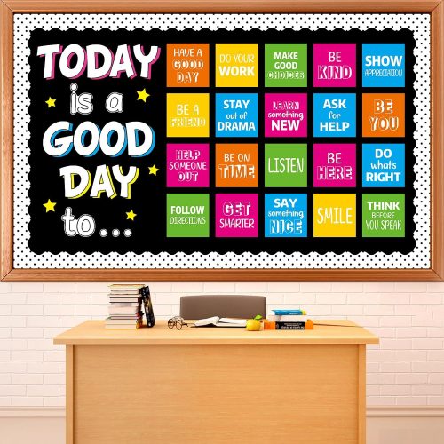 Inspirational Bulletin Board Set Motivational Back to School Classroom Decorations Today Is A Good Day Quotes Bulletin Board Positive Cutout for Teacher Student Classroom School Office Wall Decoration