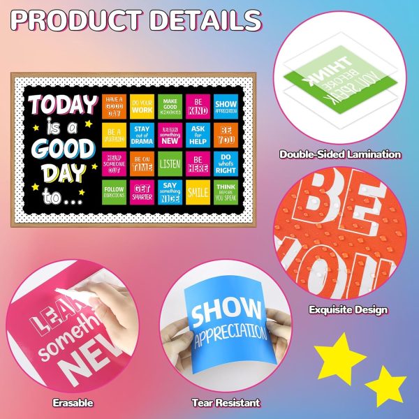 Inspirational Bulletin Board Set Motivational Back to School Classroom Decorations Today Is A Good Day Quotes Bulletin Board Positive Cutout for Teacher Student Classroom School Office Wall Decoration