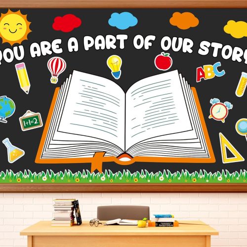 Reading Bulletin Board Decorations Set Open Book Paper Cutouts Library Decor Colorful Back to School Classroom Reading Board for Library Kindergarten Preschool Elementary Middle School Decor