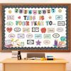 Capoda This is Your Year Bulletin Board Set Motivational Welcome Back to School Bulletin Board Decorations Inspirational Affirmation Paper Cutouts for 2026 Back to School Classroom Door Wall Decors