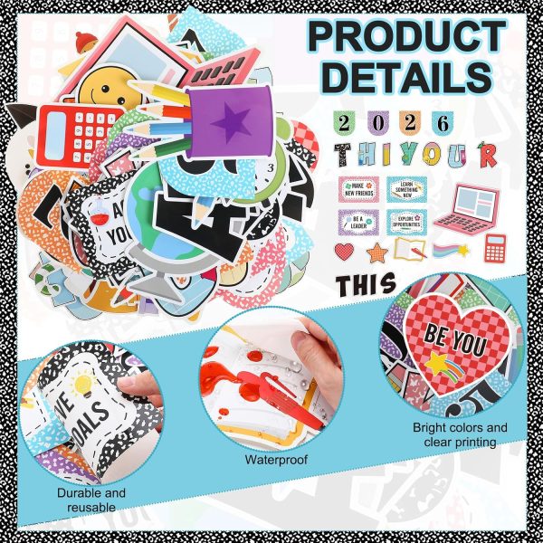 Capoda This is Your Year Bulletin Board Set Motivational Welcome Back to School Bulletin Board Decorations Inspirational Affirmation Paper Cutouts for 2026 Back to School Classroom Door Wall Decors