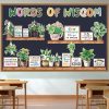 Adduster Classroom Bulletin Board Set Greenery Bookshelf Decor | Plant Motivational Classroom Decorations, Reading Library Bulletin Board Cutouts for Back to School Teacher Wall Decor