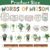 Adduster Classroom Bulletin Board Set Greenery Bookshelf Decor | Plant Motivational Classroom Decorations, Reading Library Bulletin Board Cutouts for Back to School Teacher Wall Decor