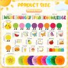Colarr 3D Caterpillar Bulletin Board Decoration Set Colorful Hungry Caterpillar Classroom Decor Cafeteria Cutouts Bulletin Board Kit for Kindergarten Preschool Elementary Back to School(Bright)