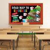 Road map to Success Bulletin Board Decorations Set Motivational Sign Bulletin Boarder Positive Inspirational Quote Paper Cutouts for Toddler Kids Back to School Classroom Home Wall Party Decor