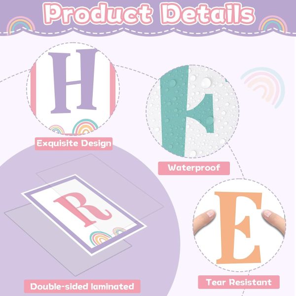 Amazing Things Happen Here Bulletin Board Rainbow Bulletin Board Decoration Set Inspirational Welcome Back to School Pastel Classroom Decorations Chalkboard Door Wall Decor