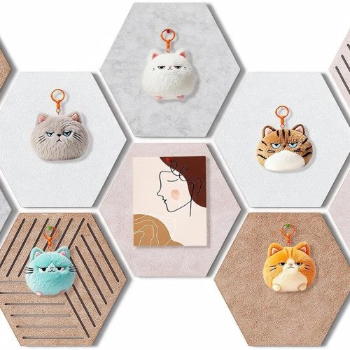 Felt Bulletin Board Tiles, 10 Pack, Hexagon 12 x 10 Inch
