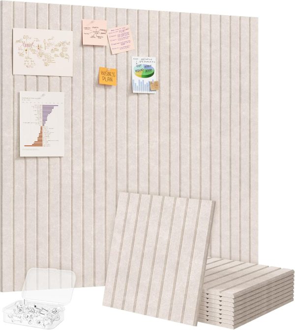 CT0435104JS_1 Lifewit Large Felt Bulletin Board with Self-Adhesive 36" x 36"- 9 Pack