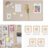 Foldable Large Felt Bulletin Board - 36'' x 18'', Decorative Picture Framed Display Board with 35 Rose Pins for School, Home, Kitchen & Office Walls