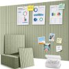 Cork Bulletin Board Tiles, Office Pin Board | 48" x 36" Large Wall Panels for Office, Dorm, Room and Desk Decor (Sage Green)