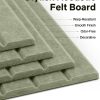 Cork Bulletin Board Tiles, Office Pin Board | 48" x 36" Large Wall Panels for Office, Dorm, Room and Desk Decor (Sage Green)